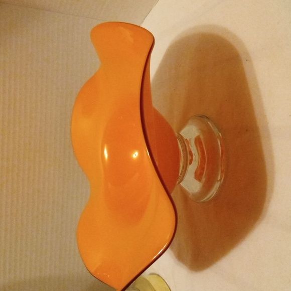Vintage Hand Blown Venetian Art Glass Ruffled Bowl - Picture 1 of 5